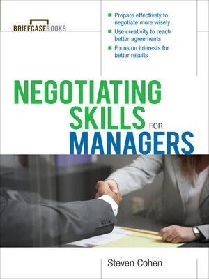 cover image of Negotiating Skills for Managers